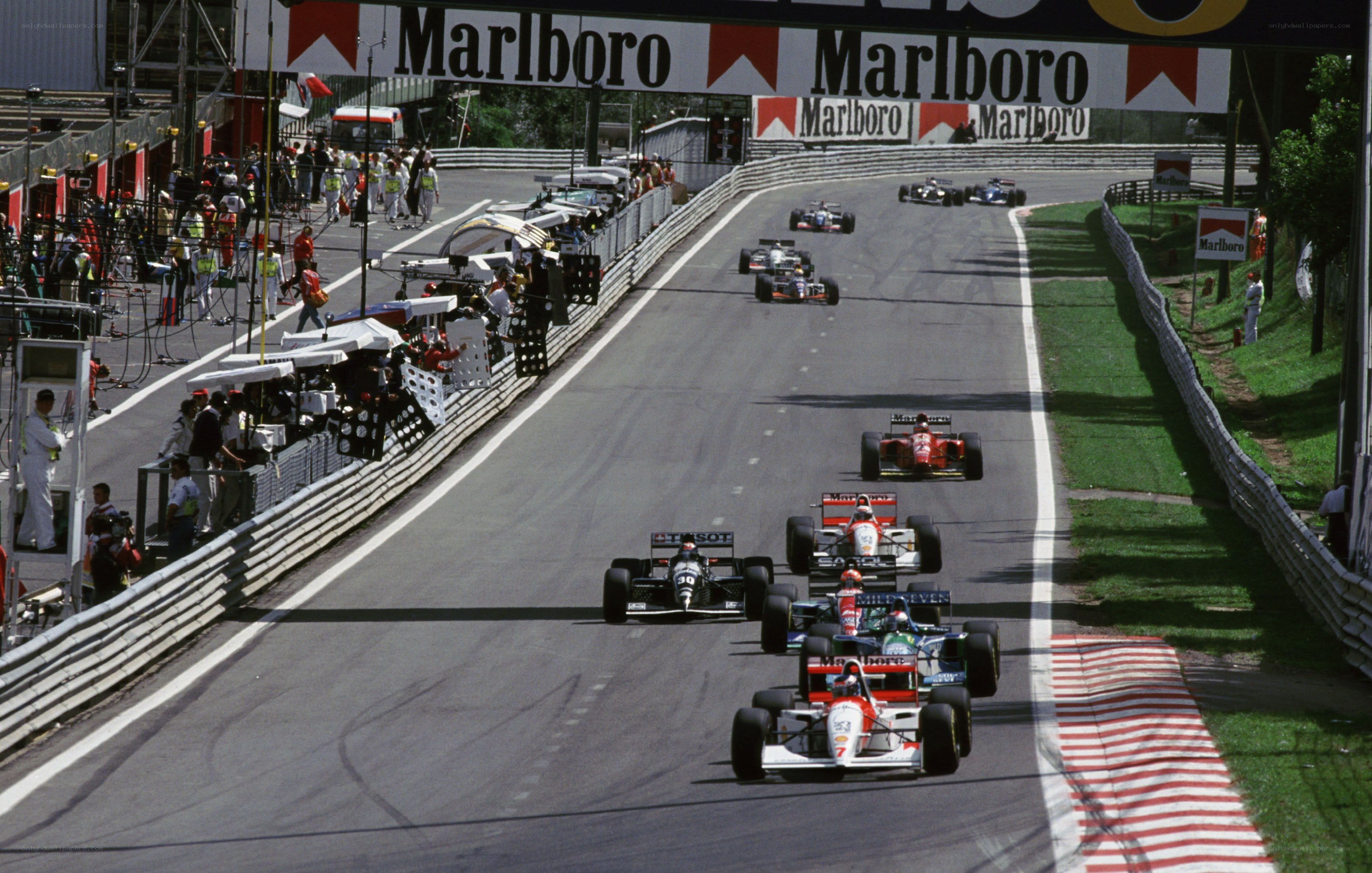 Formula 1 race at the start