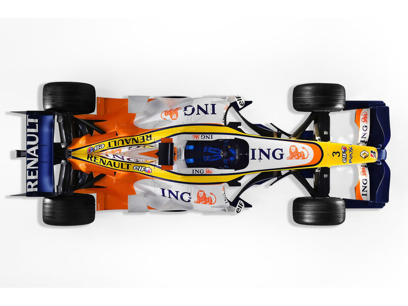 Formula 1 race car from above