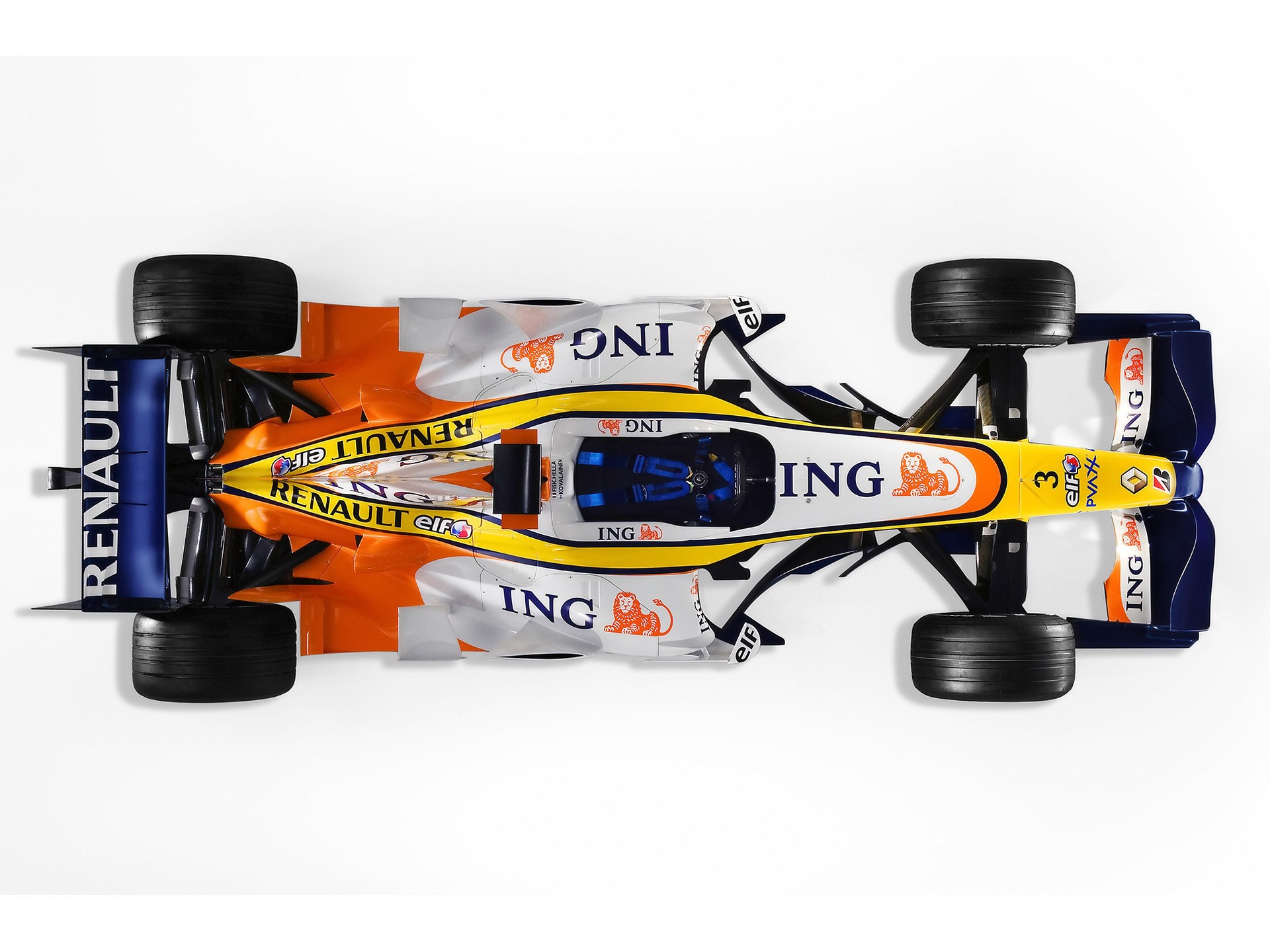 Formula 1 race car from above