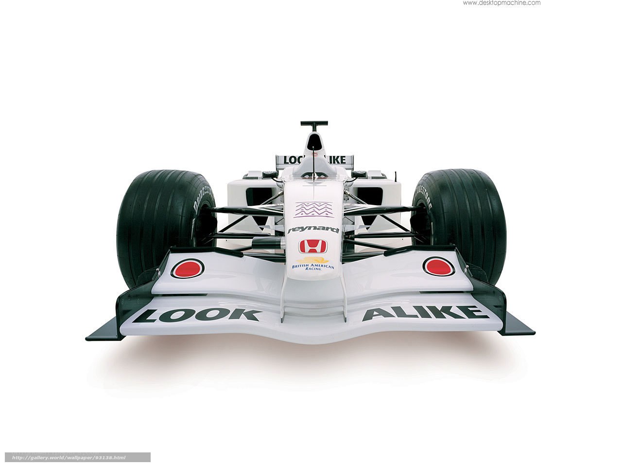 Formula 1 race car front view