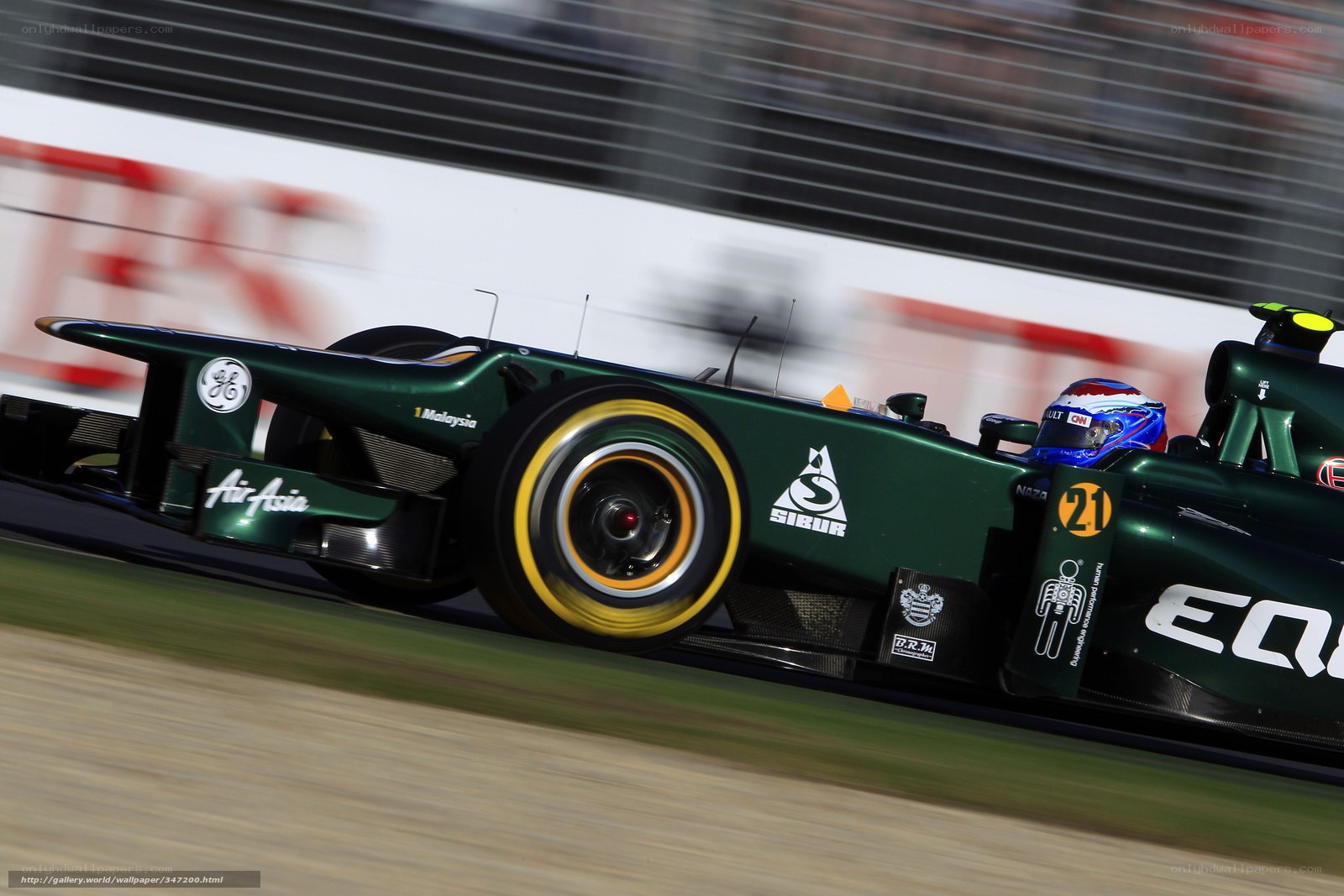 Formula 1 race car in motion
