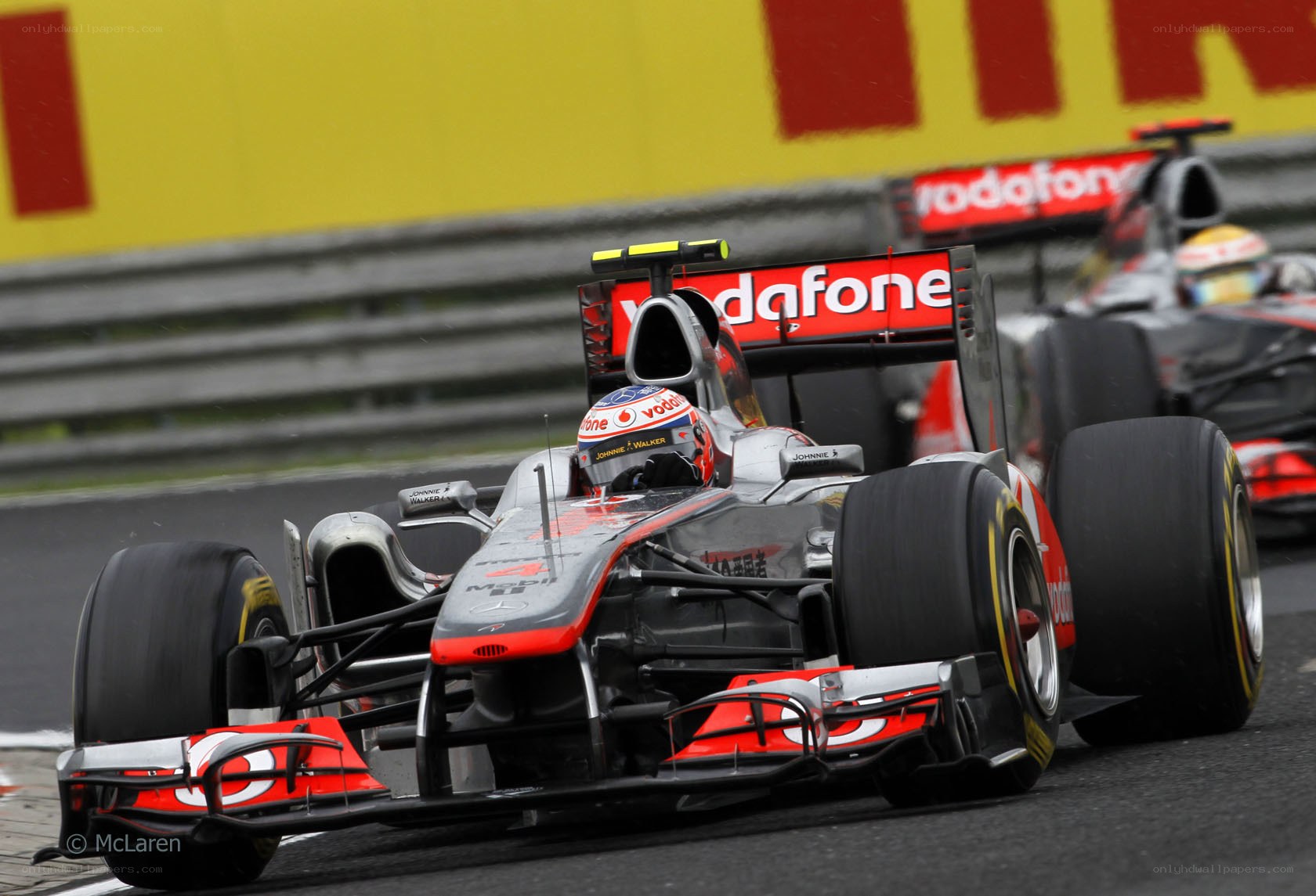 Formula 1 race car on track