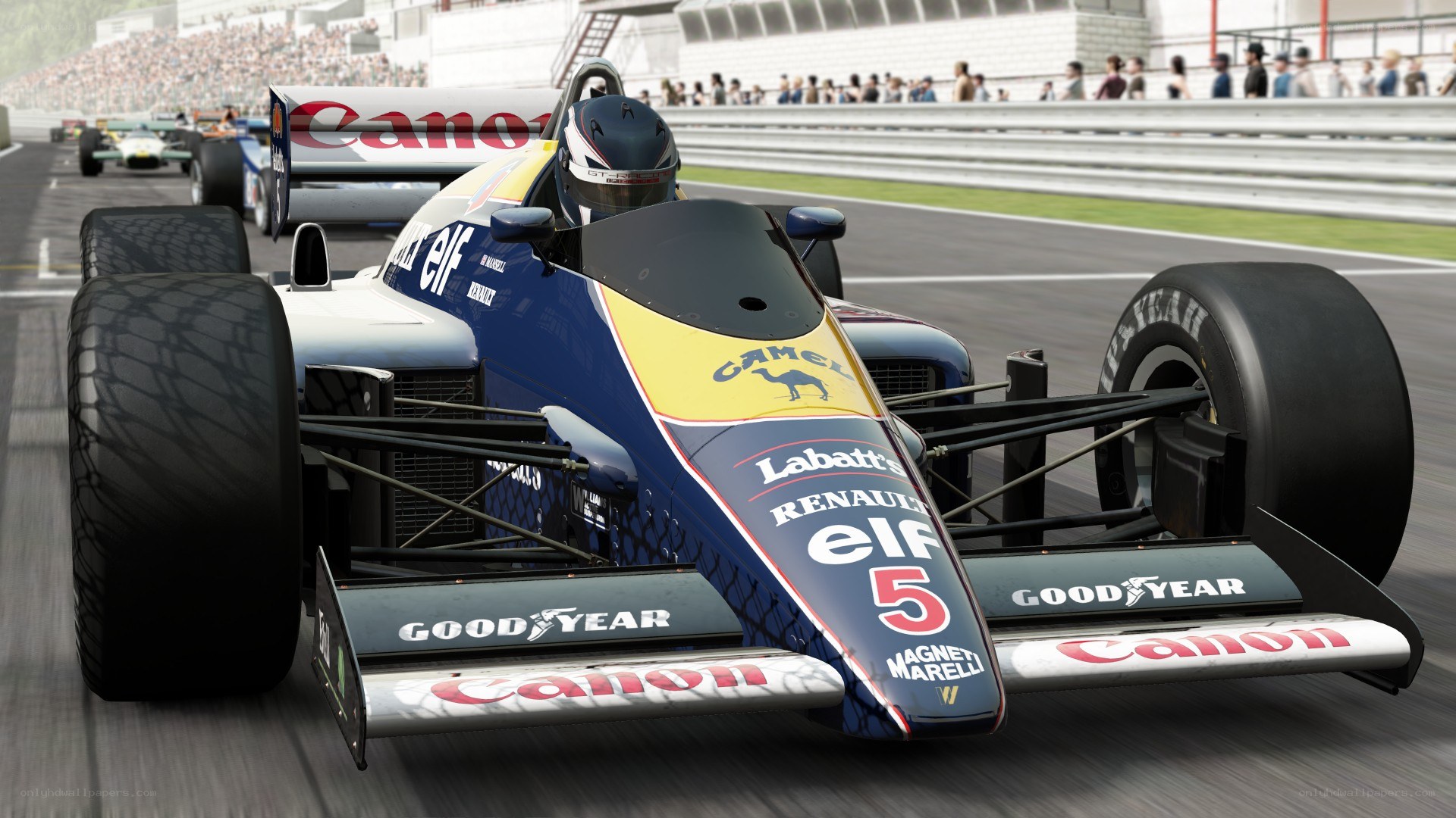 Formula 1 race car on track
