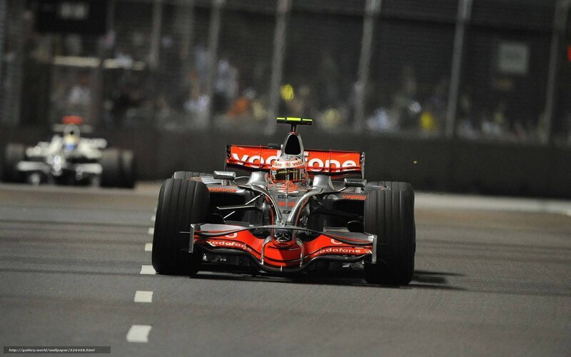 Formula 1 race car on track