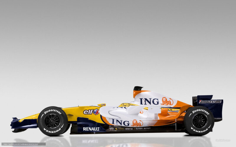 Formula 1 race car side view