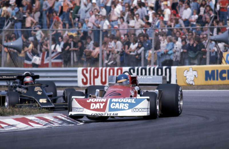 Formula 1 race cars on track