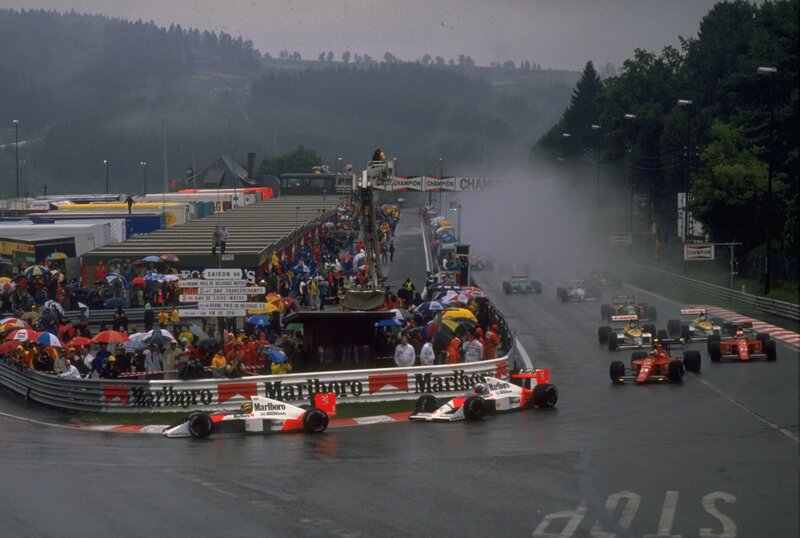 Formula 1 race in rain