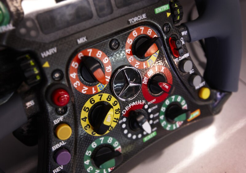 Formula 1 steering wheel controls