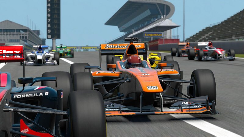 Formula B race cars on track