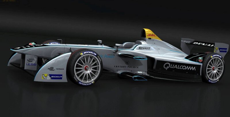 Formula E Race Car — Silver
