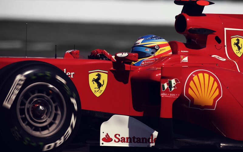 Formula One Car and Driver — Red