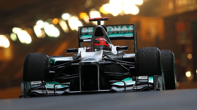 Formula One Car — Black, Dramatic, Night