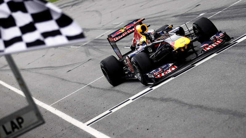 Formula One Car — Black, Dynamic, Afternoon