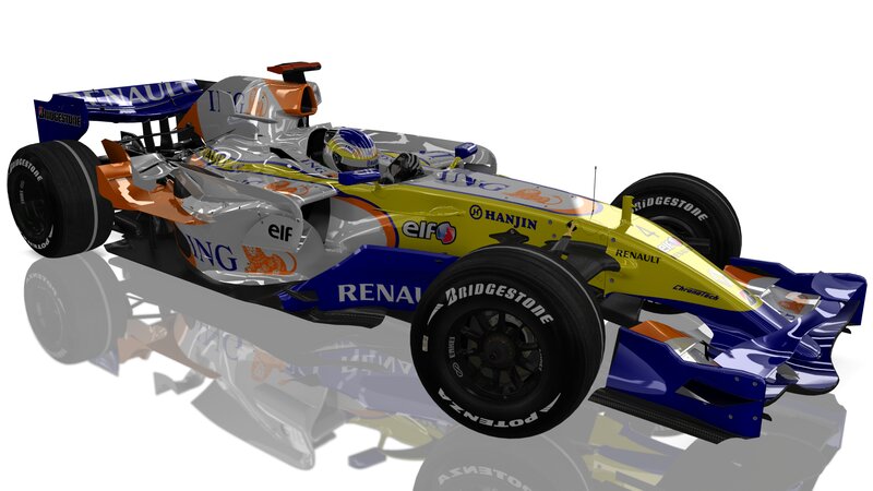 Formula One Car — Blue, Neutral, 3d Render