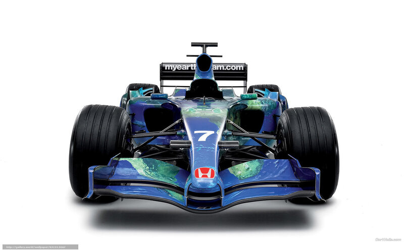 Formula One Car — Blue, Neutral, Photograph, Number 7