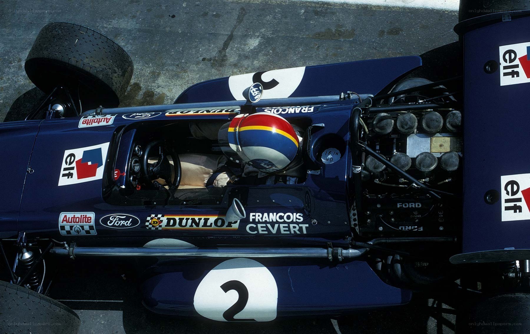 Formula One car cockpit