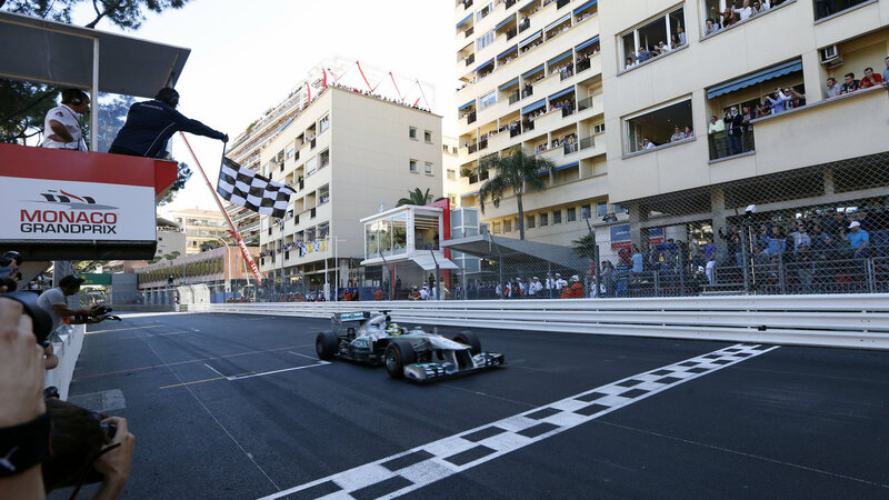 Formula One Car Crossing Finish Line — Black, Competitive, Afternoon