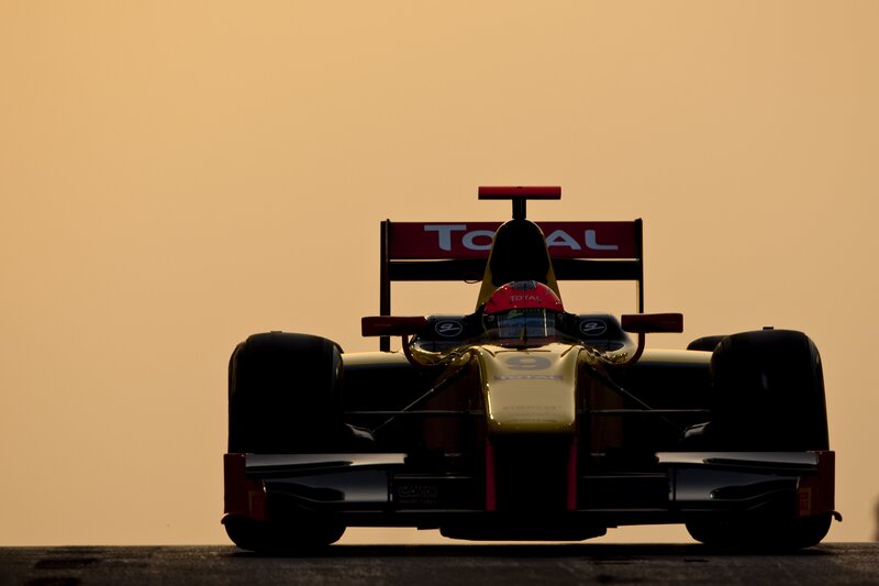 Formula One Car — Gold, Dramatic