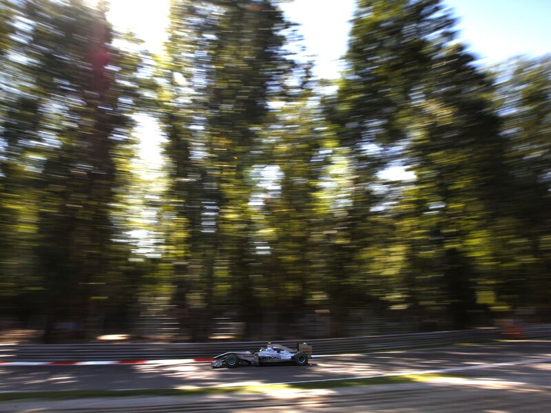 Formula One Car — Green, Dynamic, Afternoon, Photograph