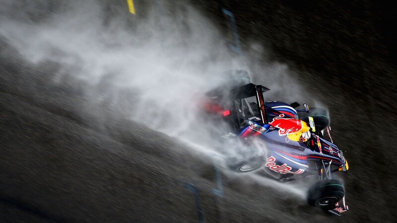 Formula One car in a drift