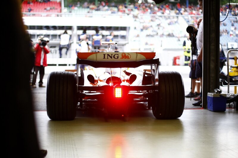 Formula One Car in Garage — Black