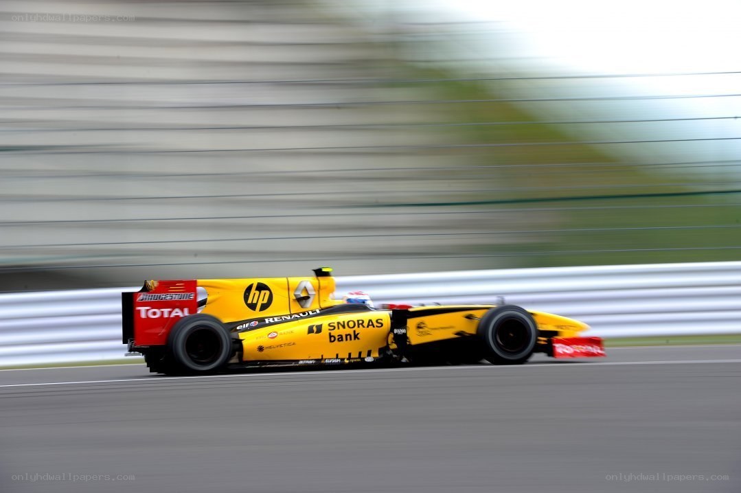Formula One car in motion