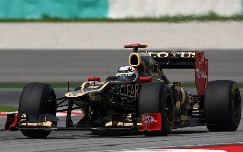 Formula One car on a racetrack