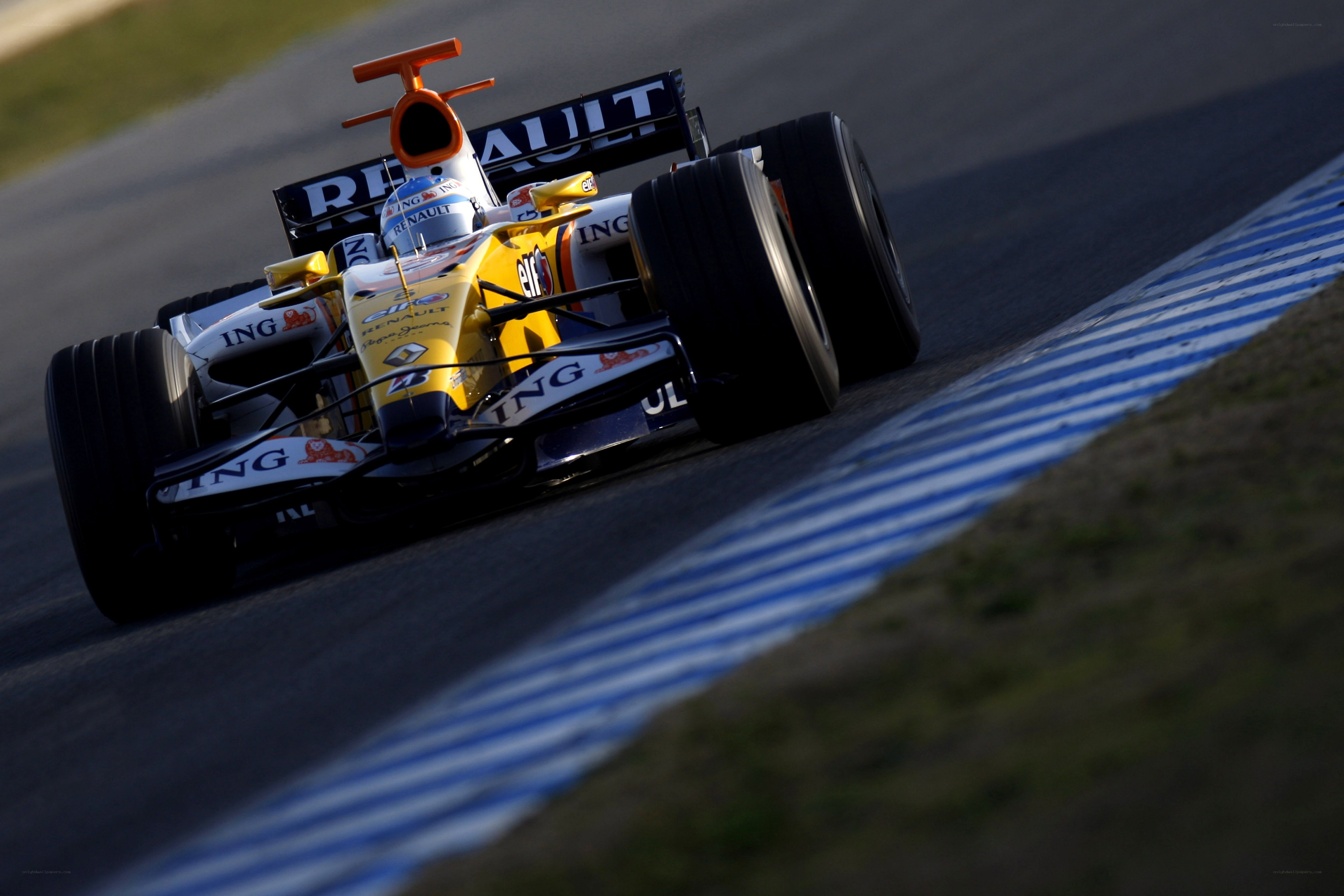 Formula One car on a racetrack