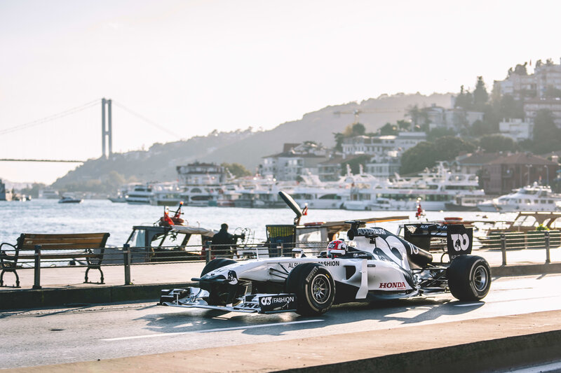 Formula One Car on Road
