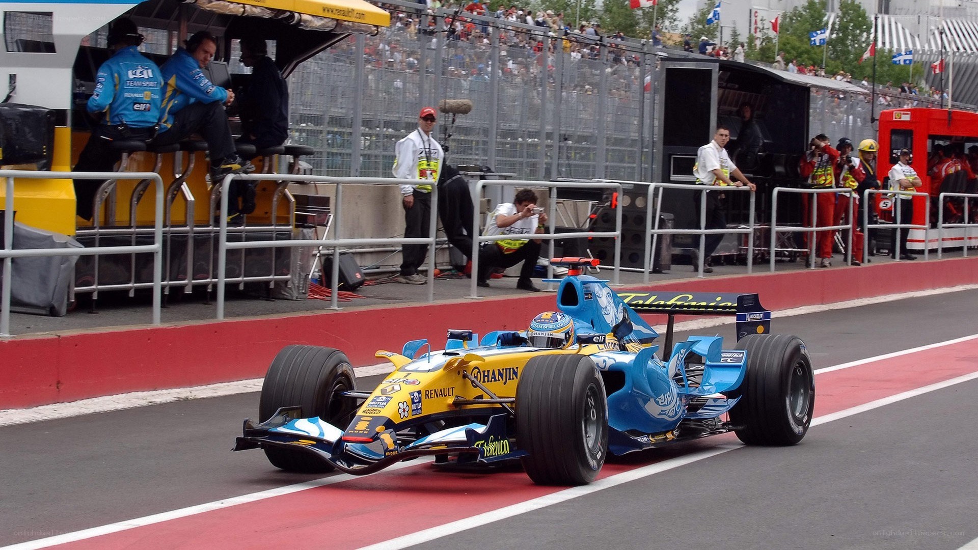 Formula One car on track