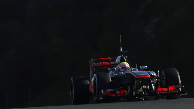 Formula One Car on Track — Black, Dramatic, Night, Photograph, Driver, Race Car