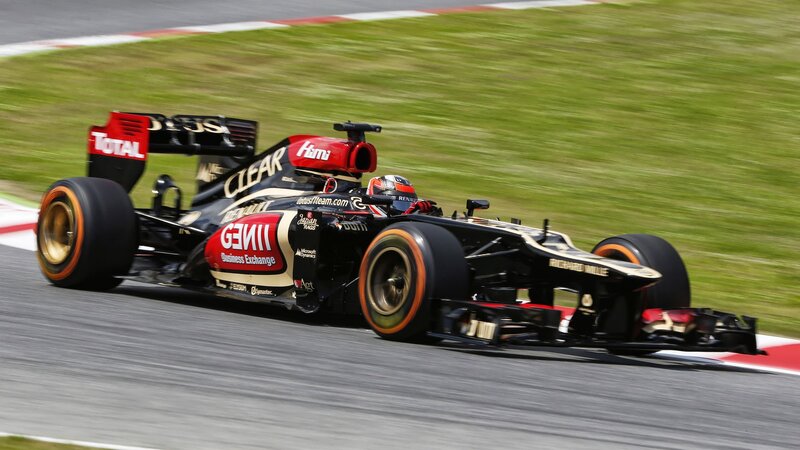 Formula One Car on Track — Black, Dynamic, Afternoon, Photograph, Driver, Grass