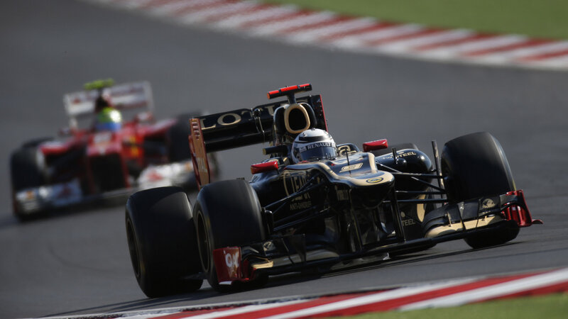 Formula One Car on Track — Black, Dynamic, Afternoon, Photograph, Racing Car, Driver