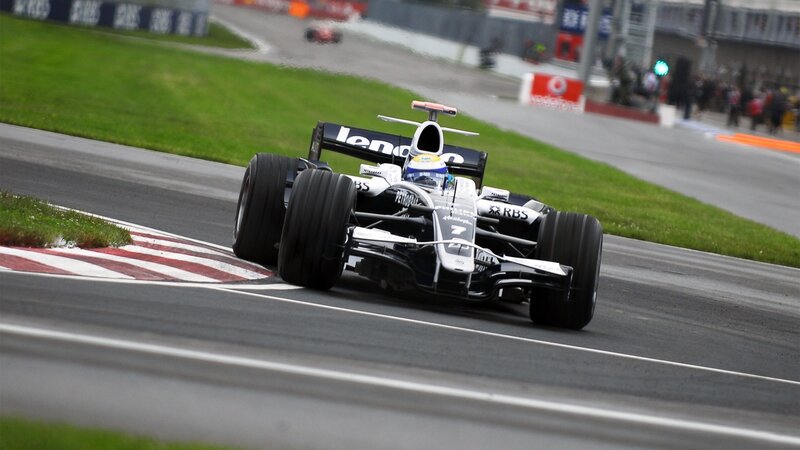 Formula One Car on Track — Black, Dynamic, Photograph, Driver, Grass