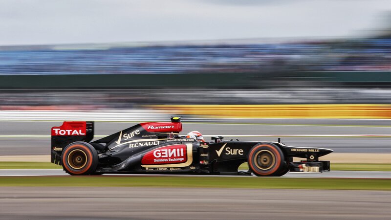 Formula One Car on Track — Black, Dynamic, Photograph, Driver, Racetrack, Crowd
