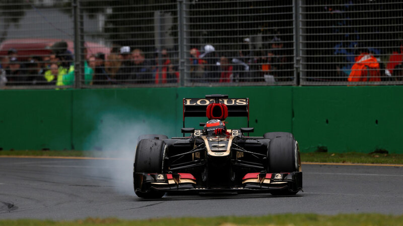 Formula One Car on Track — Black, Dynamic, Photograph, Driver, Spectators