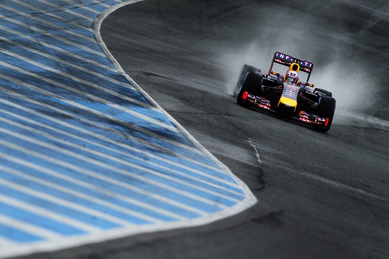 Formula One Car on Track — Black, Dynamic, Photograph, Race Car, Tire Smoke