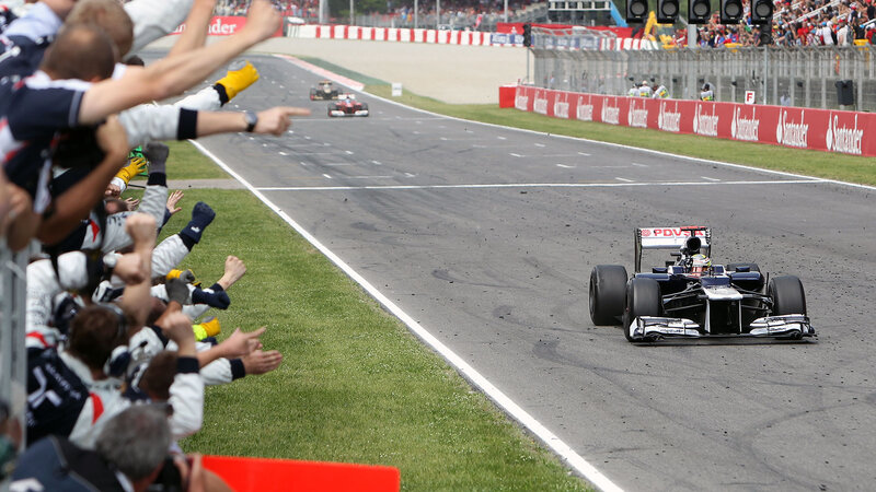Formula One Car on Track — Black, Excited