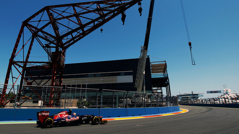 Formula One Car on Track — Blue, Active