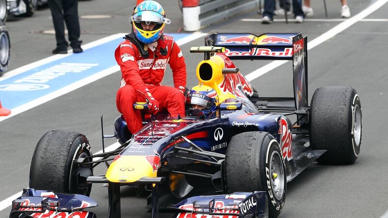 Formula One Car on Track — Blue, Competitive, Afternoon, Photograph