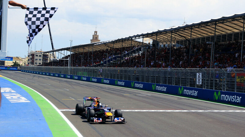 Formula One Car on Track — Blue, Competitive