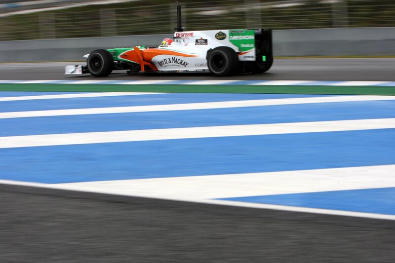 Formula One Car on Track — Blue, Dynamic, Photograph, Racing Car