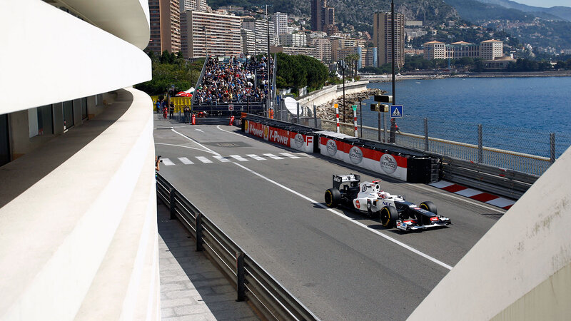 Formula One Car on Track — Gray, Active, Afternoon, Photograph