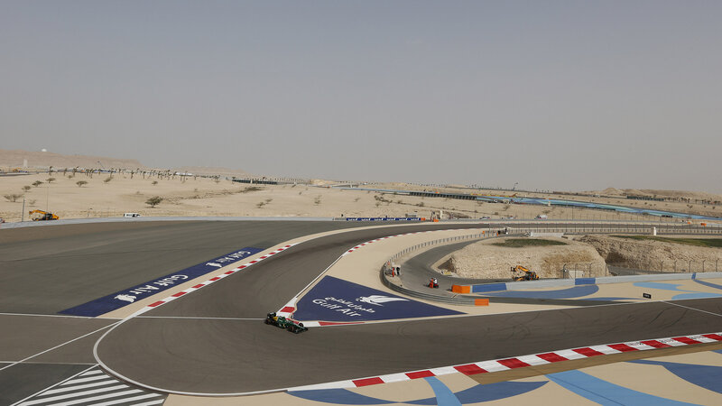 Formula One Car on Track — Gray, Neutral