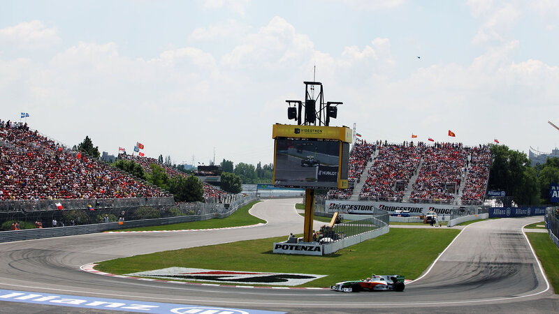 Formula One Car on Track — Green, Active