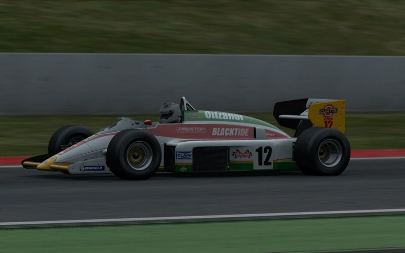 Formula One Car on Track — Green, Dynamic, 3d Render