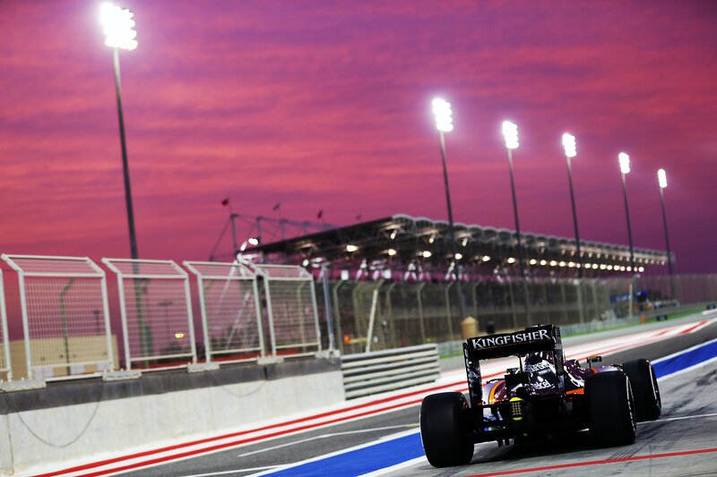 Formula One Car on Track — Purple, Dramatic