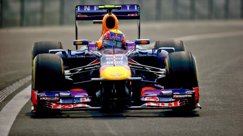 Formula One Car on Track — Purple, Dynamic, Photograph, Driver