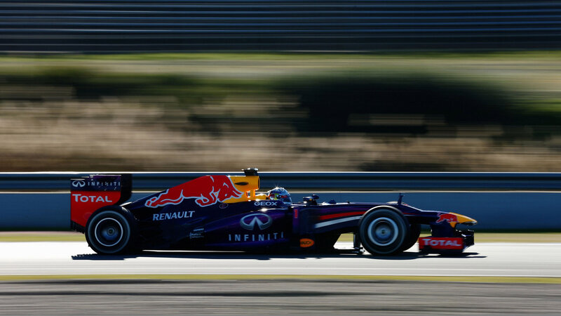 Formula One Car on Track — Purple