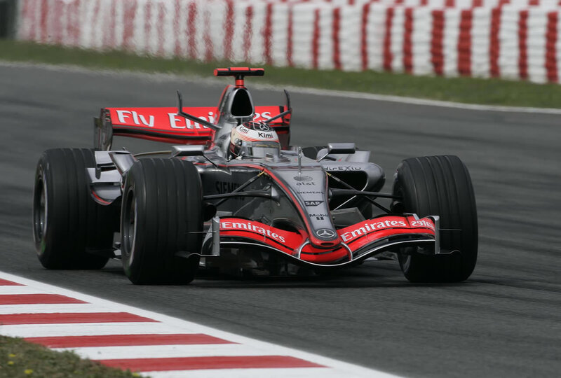 Formula One Car on Track — Red, Dynamic, Afternoon, Photograph, Driver